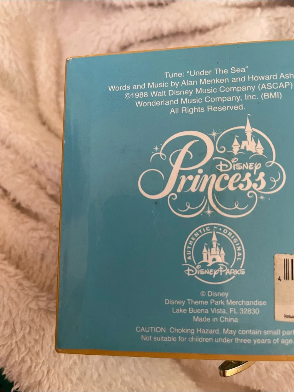 Disney Ariel Music Jewelry Box in Blue and Gold